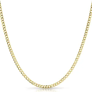 10K Yellow Gold Cuban Chain Lightweight