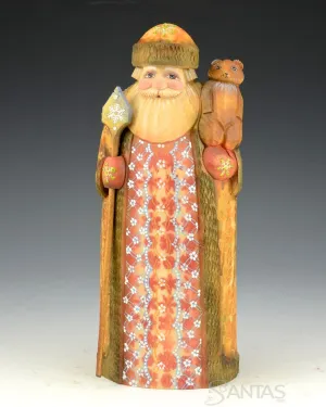 Leaf Series Russian Santa Red with Bear